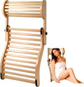 Sauna Backrest Added Adjustable Neck Pillow Accessories Bamboo Sauna Back Rest 18 Low - Heat - Conducting Bamboo Slats + Anti - Slip Pads for Comfort Lying or Leaning
