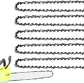 5 Pack 18 Inch Chainsaw Chain 62 Drive Links 3/8" LP Pitch .050" Gauge Fit Craftsman CS1803, Ego CS1800, Poulan 2025, Kobalt KCS 180B-06, Echo CS-280, Greenworks- S62