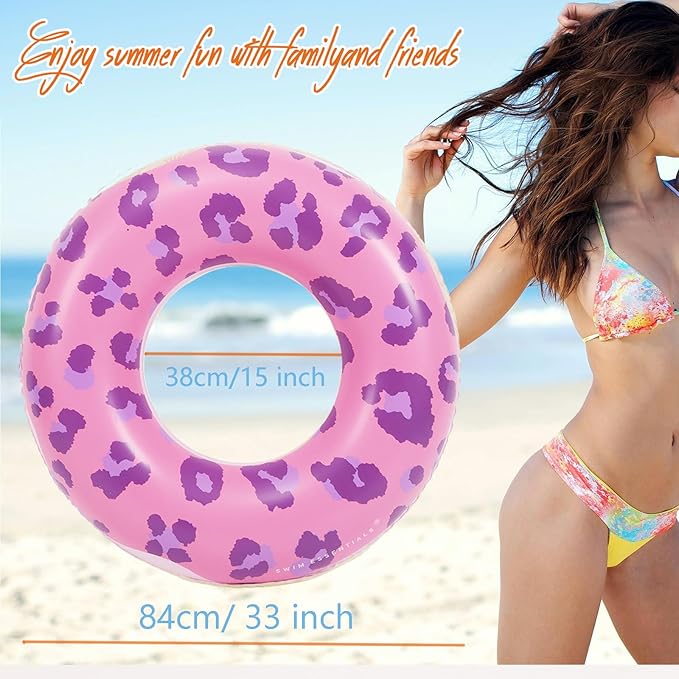 Inflatable Pool Float Tube -35 in Tube Float for Adult,Inflatable Swim Tube Raft Premium Swim Ring Heavy Duty Vinyl Flotation Pool Floats for The Beach, Party, Vacation, UV Resistant - Pool Party