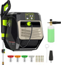 Wall Mounted Pressure Washer - Max 5500 PSI 3.6 GPM, 5 Levers Power Washer with 100FT Retractable Hose for Car/Driveway, Automatic Rewind, Any Length Lock
