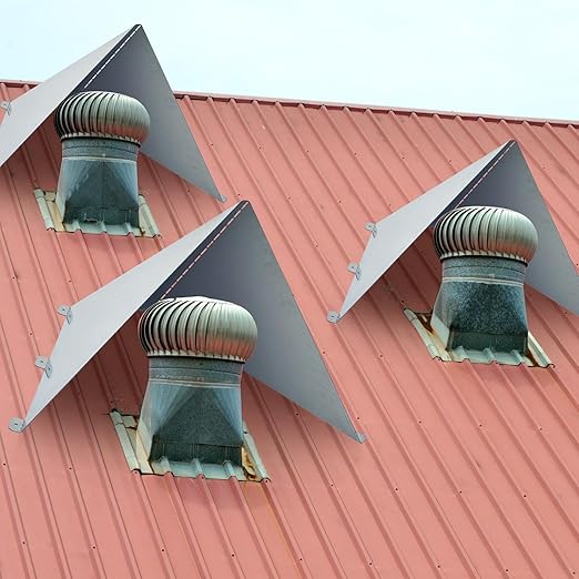 1 Set Snow Splitter for Chimneys Metal Roofs Adjustable Angle Roof Vent Snow Guard for 6" and 8" Wood Stove Pipes Chimneys Prevent Ice Dams and Winter Hazards