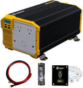 K KRIËGER 3000 Watts Power Inverter 12V to 110V, Modified Sine Wave Car Inverter, Dual 110 Volt Outlets, Hardwire Kit, DC to AC Converter with Installation Kit - ETL Approved Under UL STD 458