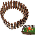 Miniature Fairy Garden Fence,DIY Wood Picket Fence Mini Ornament,Fairy Garden Accessories,Home Garden Plant Pot DIY Diorama Project (Brown,1.96"x 35.4")