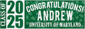 Let's Make Memories Personalized Graduation Banner Class of 2025 - Graduation Party Decorations - Congratulations Banner - Indoor/Outdoor Vinyl - Best in Class - Green - 8 ft.