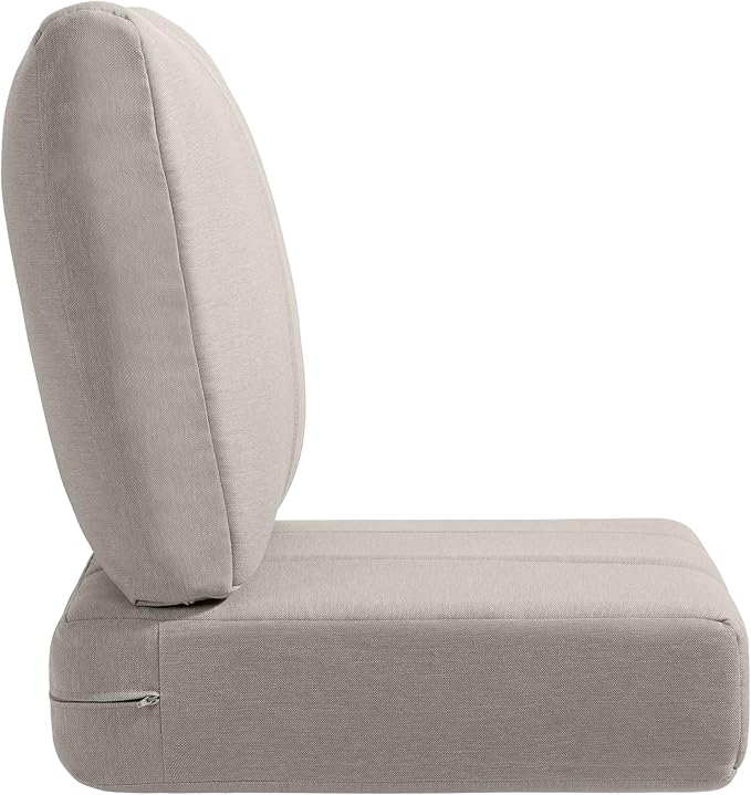 Luxury 24x24x6 Inch Kitty Outdoor Chair Cushions Set of 4 - Heavy Duty Water-Resistant Cushion for Patio Furniture Dining Gliding Rocking Chair Loveseat L-Shape Sofa - Beige