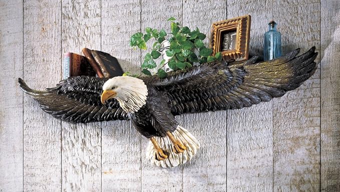 Collections Etc 3D Eagle Sculpted Wall Shelf Multi