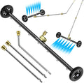 POHIR Undercarriage Pressure Washer Attachment Pro Max 24", Surface Cleaner Water Broom with 3pcs Extension Wand and Quick Connect Pivot Coupler 4000psi, 2 in 1 Underbody Car Washer