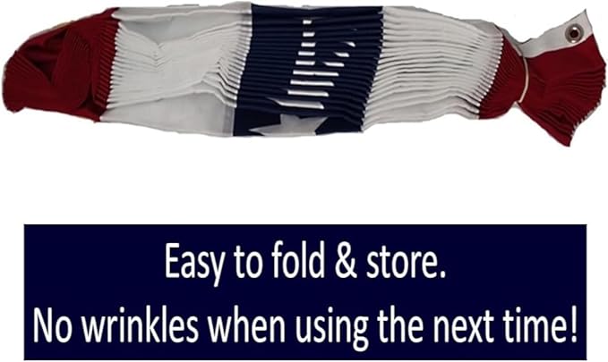 Made in America by Old Glory Bunting. American Pleated Fan Flag Bunting. 1 x 2 ft Embroidered Stars & Sewn Stripes USA Indoor/Outdoor Nylon Bunting Banner. Perfect for July 4th and America 250 events.