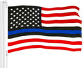 G128 Blue Lives Matter Flag | 2.5x4 Ft | ToughWeave Series Embroidered 210D Polyester | Duty and Honor Flag, Embroidered Design, Indoor/Outdoor, Vibrant Colors, Brass Grommets