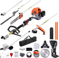 Gas Chainsaw with Extension Pole VEVOR, Top Handle 12 Inch, 26cc 2-Cycle 7-in-1 Pole Saw Multi-Tool w/Safety Gear—Hedge Trimmer, String Trimmer/Weed Eater, Edger, Brush Cutter (3T/40T)