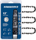 3-Pack Chainsaw Chain 12 Inch 3/8" LP Pitch .043" Gauge 44 Drive Links for 61PMM3-44 STIHL HT101 Pole Saw, ECHO PPF-210/225/280/2620, 36100050044, 90PX44CQ, R44