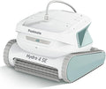 Hydro 4SE Robotic Pool Cleaner, S-Shaped Path/Auto Wall/Waterline Cleaning, 40FT Long Cable/4 Cleaning Modes, 4.1L Large Filter Basket Pool Vacuum Ideal for Inground/Above Pools