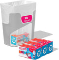 Trash Bags - Small Garbage Bags, Clear Trash Can Liners for Bathroom Bins, Bedroom, Office & Kitchen Waste, Multi-Purpose Household Wastebasket Cleaning Supplies - 2.6 Gallon, Pack of 3