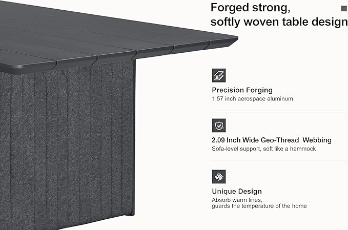 PURPLE LEAF 5 Pieces Patio Dining Set All-Weather Modern Outdoor Rectangular Aluminum Dining Table and Chairs with Olefin Cushions Pillows for Garden Backyard Kitchen Grey