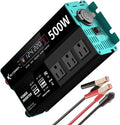 Power Inverters 12V DC to 110V AC Converter for Vehicles USB-C/PD 25W Fast Charging Ports Car Charger Adapter with a Cigarette Lighter Ports Plug Outlet (Modified sine wave-500W)