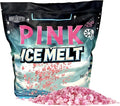Ice and Snow Melt 8 lb Bag CMA Blended Magnesium Chloride Ice Melter Effective Snow and Ice Removal Effective Below Zero Degrees (Pink)