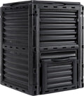 JupiterForce Garden Compost Bin 80 Gallon (300 L) from BPA Free Material, Large Composting Bin Outdoor Composter, Easy Assembling, Fast Creation of Fertile Soil, Lightweight, Black