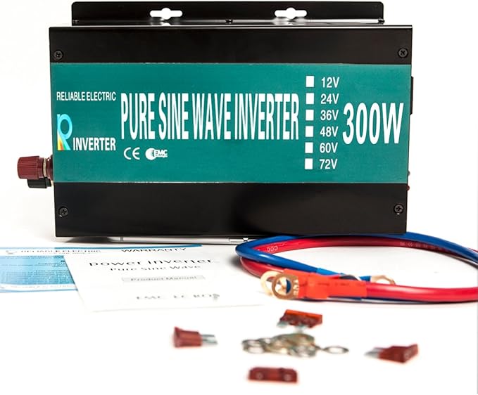 WZRELB 300W 12V 120V Pure Sine Wave Solar Power Inverter with Remote Control Switch