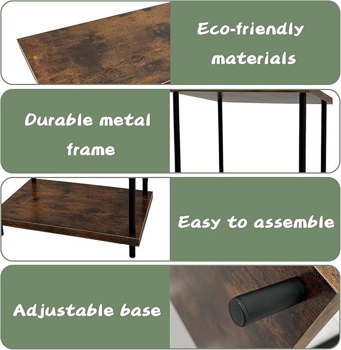 2 Tier Metal Sturdy Heavy Plant Stand, Narrow Plant Stand Indoor and Outdoor L19.68 x W11.81 x H27.55 inch， Capacity & Heavy Duty Construction