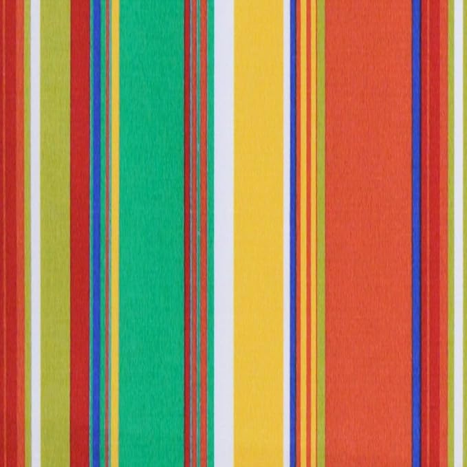 RSH DECOR Deep Seating Cushion with Pillow Back | 22” x 25” x 5" Seat | Water and Fade-Resistant Spun Fabric | Made in USA | Outdoor Chair Cushion Set for Patio Furniture (Bright Colorful Stripe)
