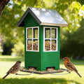 Upgrade All Metal Chew Proof Design Squirrel Proof Bird Feeder Large, 4 Drainage Holes for Easy Cleaning, Outdoor Hanging Window Feeder for Wild Birds
