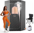 Sauna Box, Portable Steam Sauna, Portable Sauna for Home, Sauna Tent with 3L 1200w Steamer, 15 Levels for Personal Sauna-Grey