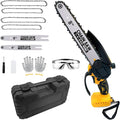 Mini Chainsaw Compatible for Dewalt Battery 20V MAX, 8-Inch and 6-Inch 2-IN-1 Cordless Hand-held Chain Saw, Electric Hand Saws for Wood Cutting, Tree Trimming Gift for Men(Tool Only)
