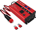 400W Power Inverters for Vehicles, Car Power Inverters DC 12V to 110V AC Car Plug Adapter Outlet with 2 Type-C (Equip with 2 USB), Fast Charger for Phone, Laptop