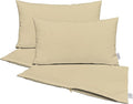 RSH DECOR: Sunbrella Pillow Covers Set of 4 | Covers Only - 20" x 12" | Outdoor Lumbar Pillow Covers Crafted with Sunbrella Performance Fabric | Canvas Antique Beige