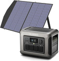 ALLPOWERS R1500 LITE 1600W/1056Wh & 3500+ Cycle LiFePO4 Battery with 4xAC Outlets, 650W MPPT, and UPS <15ms for Home, RV, Outdoor. (R1500 LITE+SP027-100W)