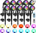 10W RGBW LED Landscape Lights Spot Lights Outdoor for Yard Garden Decor Spotlight, Landscape Lighting with 16 Color Changing and Remote IP68 Waterproof (10)