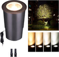 Low Voltage Well Lights - 5 Colors Temp IP67 Outdoor In-Ground Lights, 2700K/3000K/3500K/4000K/5000K 12V LED Landscape Lighting, ORB Aluminum for Pathway Wall Tree 9W 700LM