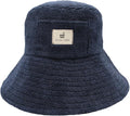 Sauna Hat Towel Japan Brand for Men and Women, Washable Sauna Hat (Navy)