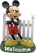 Disney Mickey Mouse Welcome Gate Everyday Outdoor Garden Statue, 7 inches Tall, Officially Licensed Disney Product