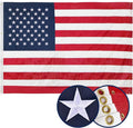 American Flag 8x12 Ft, Six Brass Grommets Multipurpose US Flag, Embroidered Stars, Sewn Stripes, Outdoor Heavy Duty Durable USA Flags, Hanging Indoor/Bedroom/Room/Wall American Flag