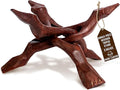 Alternative Imagination Wooden Tripod Stand - 8 Inch Display Stand For Home Decor, Abalone Shell, Crystal Ball and More