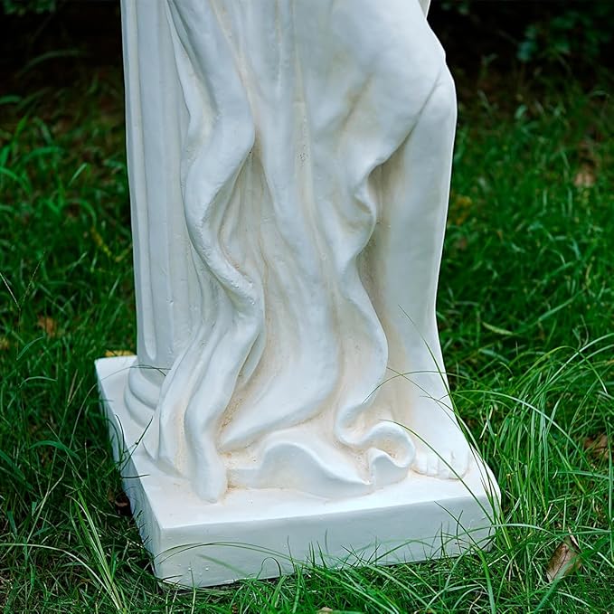Outdoor Large Nymph Statue, 51Inch Garden Sculpture Decor, Roman Pillar Goddess of Greek Mythology Roman Style for Patio Yard Lawn Porch
