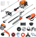 𝟖 𝐢𝐧 𝟏 Gas Weed Wacker, 52cc 2-Cycle Gas Weed Eater, 2025 Upgraded Weed Eater, 9500rpm High Power String Trimmer, Edger Pole Saw Chainsaw Pruner Brush Cutter for Yard, Garden(US Fast Arrival)