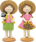 Spring Fairy Garden Figurines, Resin Summer Sunflower Garden Statue Set - H9inch Miniature Figurines Decor Indoor & Outdoor, Summer Decorations for Home, Yard, Patio Decor