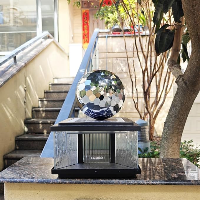 304 Stainless Steel Gazing Ball Sculptures Diamond Ball Decoration Mirror Hollow Decor Ball Reflective Garden Sphere Hollow Metal Ball Ornament Statues Gazing Globe for Home Garden (10 inch)