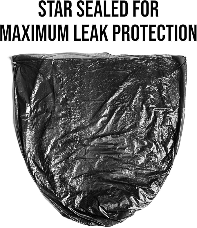 Aluf Plastics - RL-3036XH 20-30 Gallon Trash Can Liners (400 Count) - 30" x 36" - Thick 1.5 MIL Equivalent Black Trash Bags for Bathroom, Kitchen, Office, Industrial, Commercial, Recycling and More