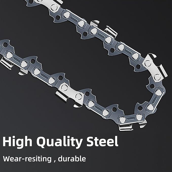 10 Inch Chainsaw Guide Bar and Chain Combo, 10" Replacement Chain for WORX WG309,10'' Chains for Sun Joe SWJ803E SWJ807E - 3/8'' .050'' 40 Drive Links (2Chain+1bar)