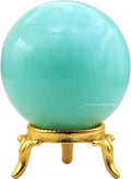 Amazing Gemstone Amazonite Crystal Ball with Stand - 2" Inches Crystal Sphere Meditation Balls for Witchcraft and Decorative Balls