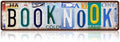 Vintage Book Nook Wall Decor Street Signs Bookshelf Metal Tin Signs 16 x 4 Inches Gift for Book Lover Reader Bookworm Book Room