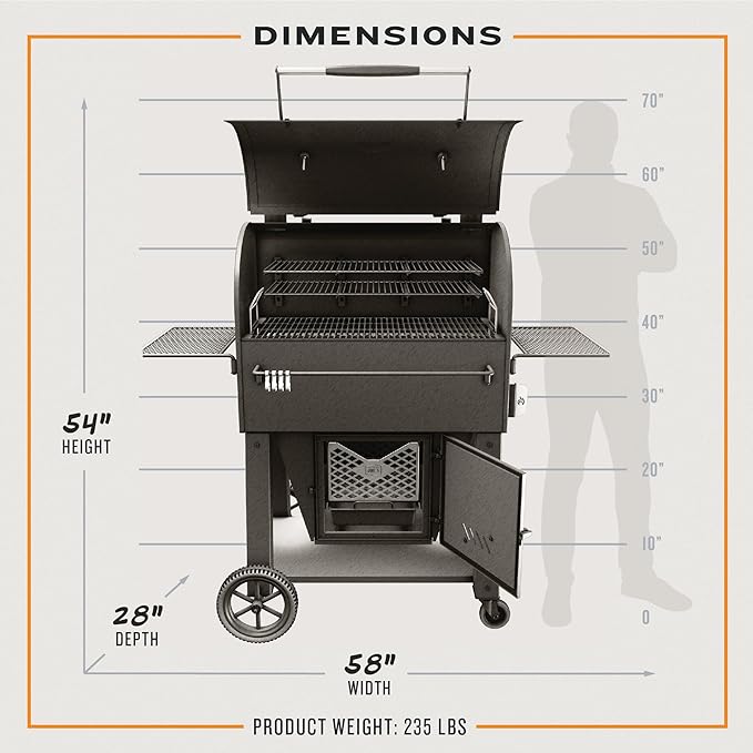 Oklahoma Joe's® Marshal Centerbox™ Smoker, Black Steel - 23202164