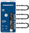 3-pack Chainsaw Chain 18 Inch, .325" Pitch .063" Gauge 68 Drive Links for 26RS-68, 26RM3-68 Stihl MS250, MS251, 025, 3005-008-4717, 3639-005-0068, Oregon V68, L68, 22LPX068G and More
