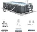 INTEX 26363EH Ultra XTR Deluxe Rectangular Above Ground Swimming Pool Set: 24ft x 12ft x 52in – Includes 2100 GPH Sand Filter Pump – Easy Assembly