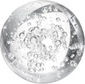 uxcell 90mm/3.5" Crystal Sphere Ball Bubble Glass Solid Decorative Sphere Crystal Ball Prop Ornament for Feng Shui Divination Fortune Telling Tabletop Fountain Decoration, Clear