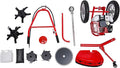 2-Stroke Gas-Powered Grass Cutter, 49CC Heavy-Duty Weeder, 7000 RPM Hand Push Tiller Mower Loosener for Yard Garden Landscaping Weeding Tilling