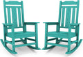 SERWALL HDPE Rocking Chairs Set of 2, Outdoor Rocking Chair for All Weather Use, Patio Rocking Chair for Adults, Aruba